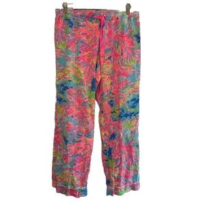 Lilly Pulitzer Palm Beach Coral Pajama Lounge pants M